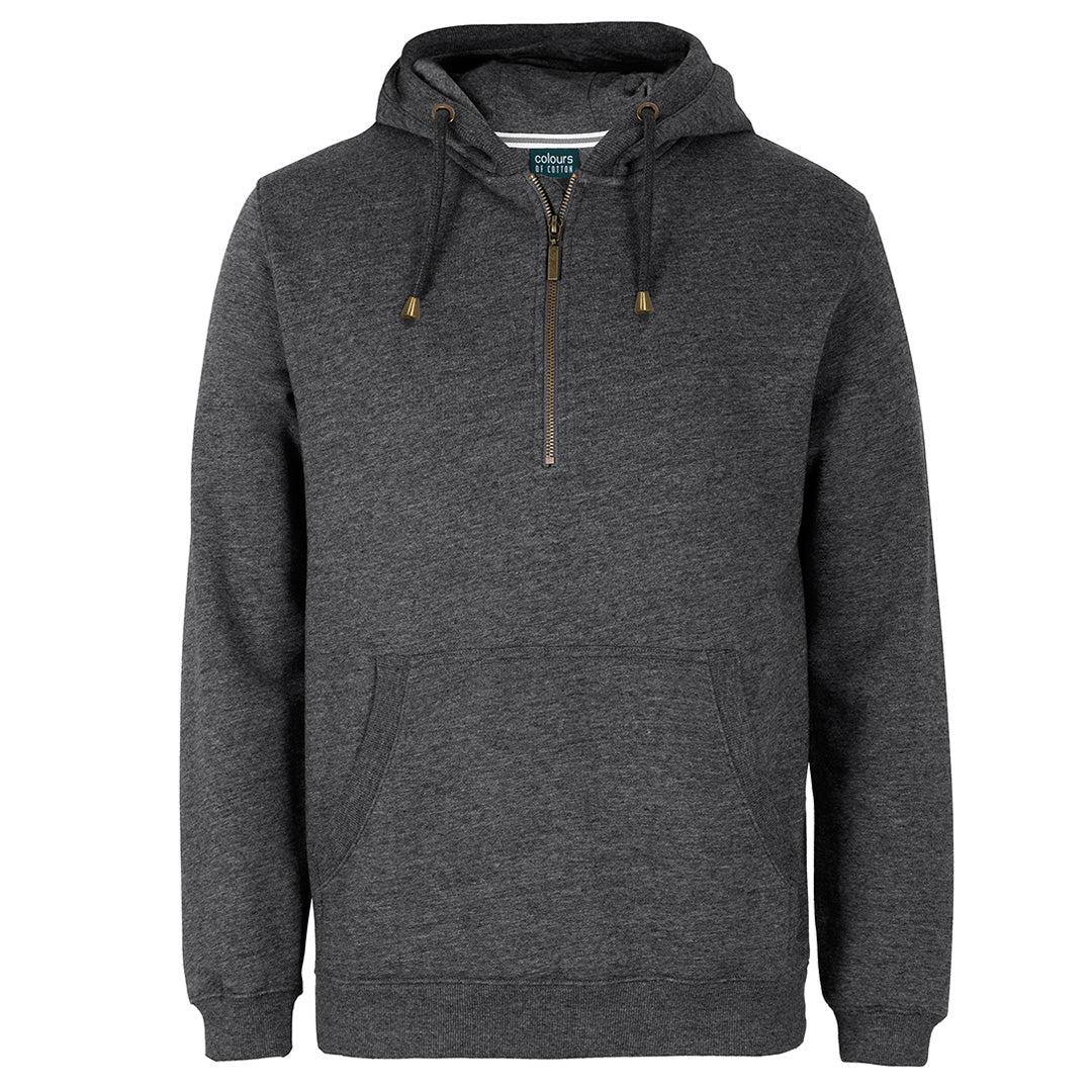 Jbs Wear The Half Zip Brass Hoodie | Adults Graphite Marle Outerwear