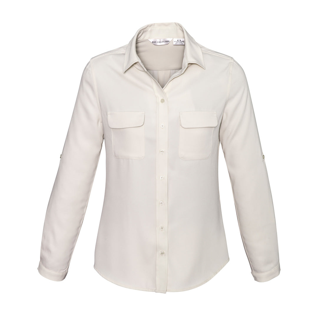 Biz Collection The Madison Shirt | Ladies | Long Sleeve Ivory Shirts & Tops