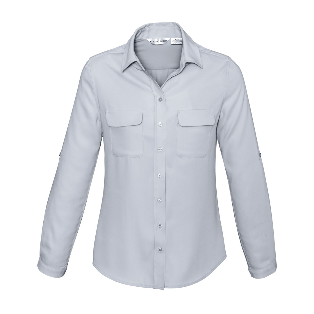 Biz Collection The Madison Shirt | Ladies | Long Sleeve Silver Mist Shirts & Tops