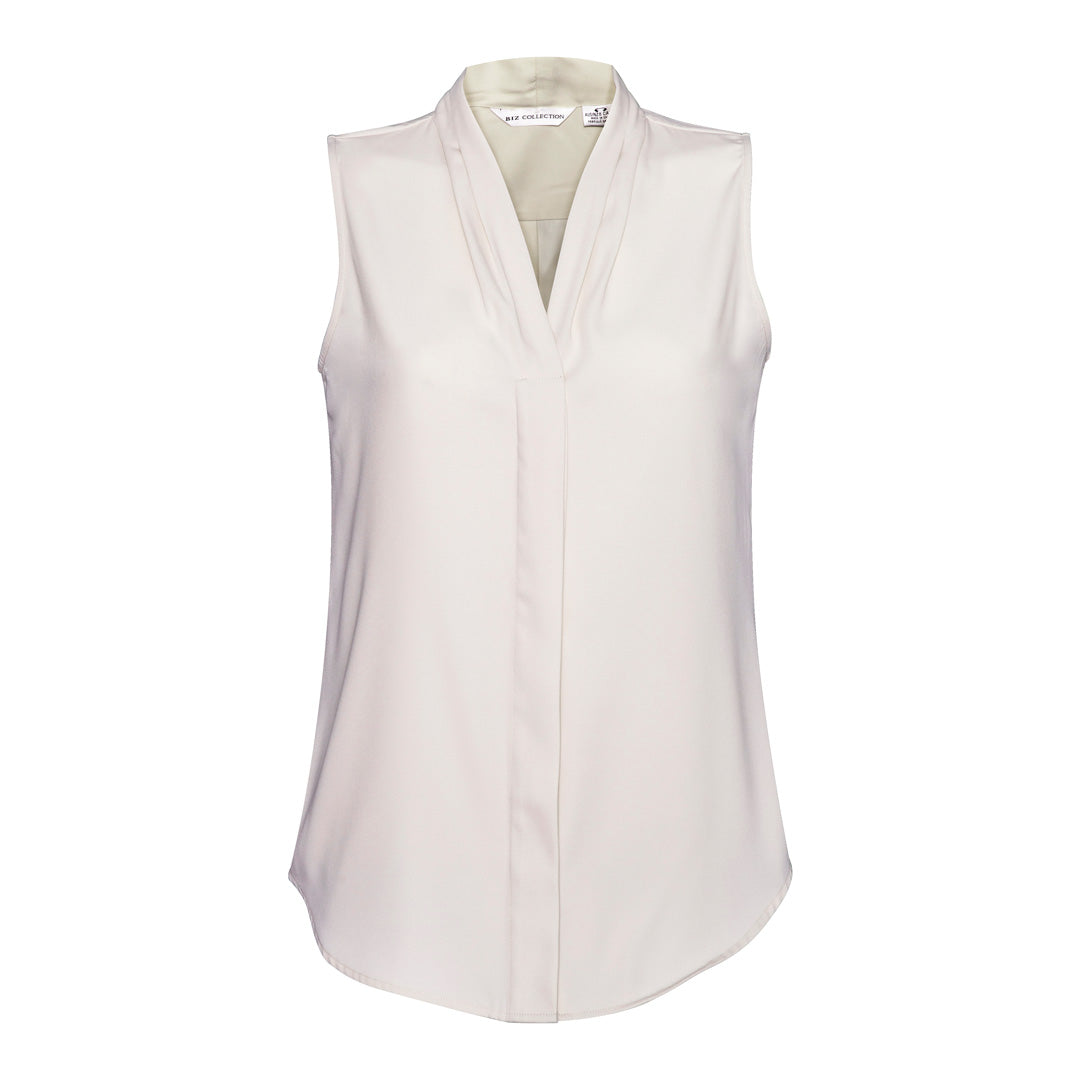 Biz Collection The Madison Shirt | Ladies | Sleeveless Ivory Shirts & Tops