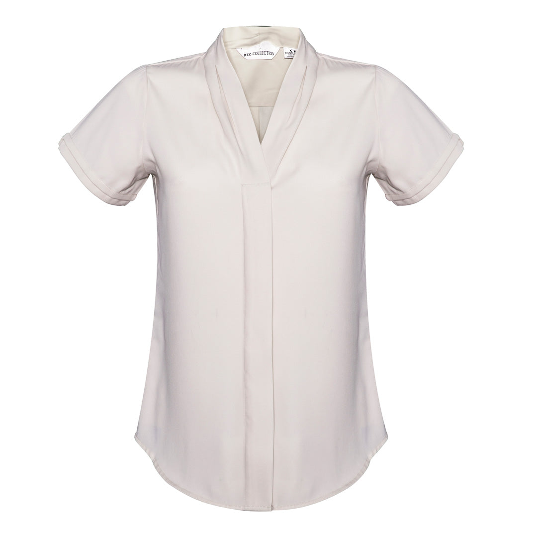 Biz Collection The Madison Shirt | Ladies | Short Sleeve Ivory Shirts & Tops