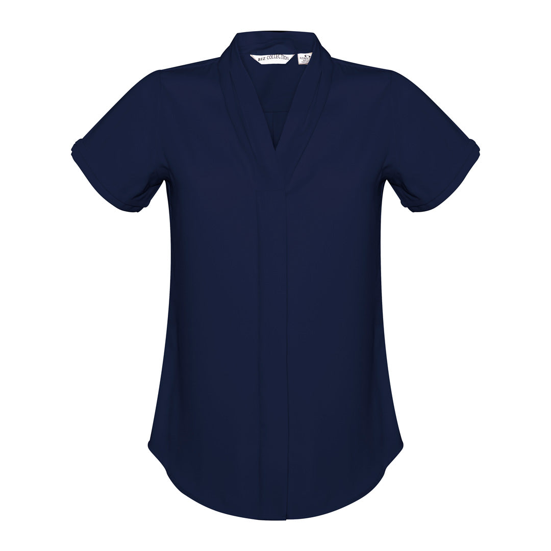 Biz Collection The Madison Shirt | Ladies | Short Sleeve Midnight Blue Shirts & Tops
