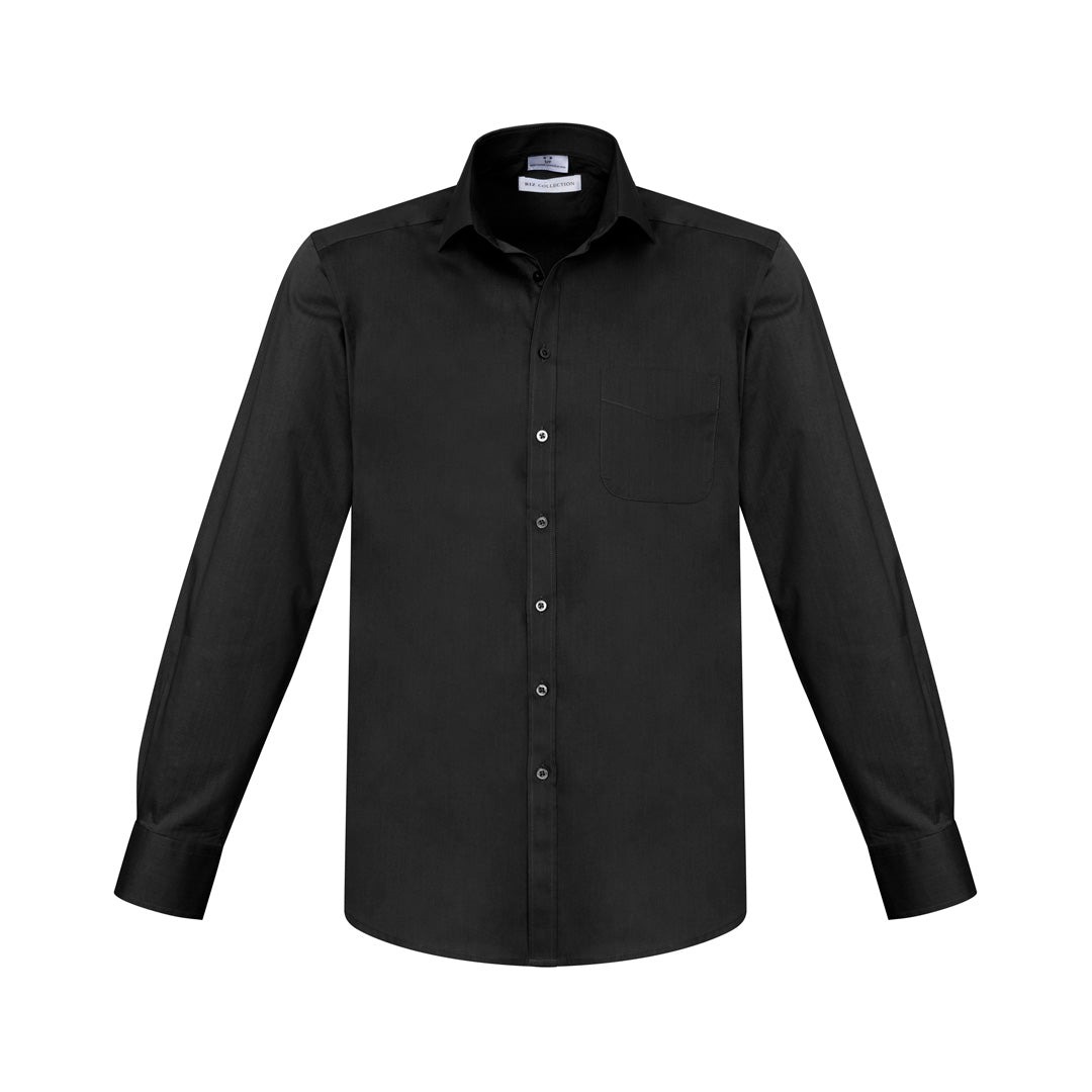 Biz Collection The Monaco Shirt | Mens | Long Sleeve Black Shirts & Tops