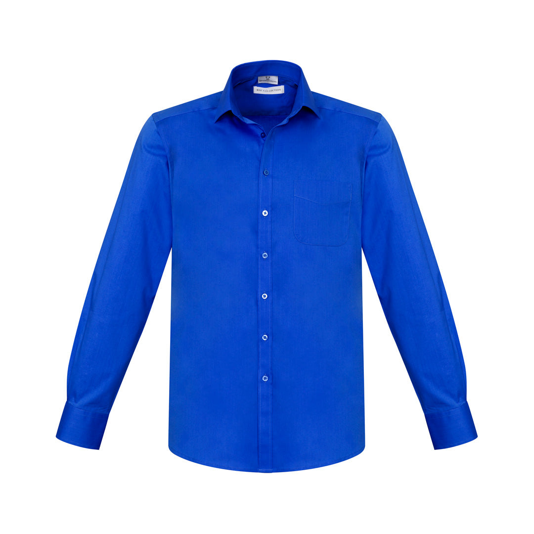 Biz Collection The Monaco Shirt | Mens | Long Sleeve Electric Blue Shirts & Tops