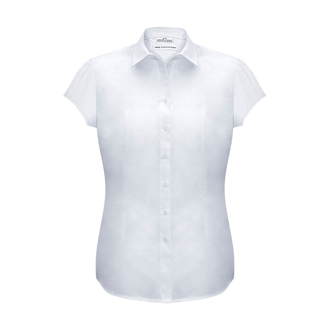 Biz Collection The Euro Shirt | Ladies | Short Sleeve White Shirts & Tops