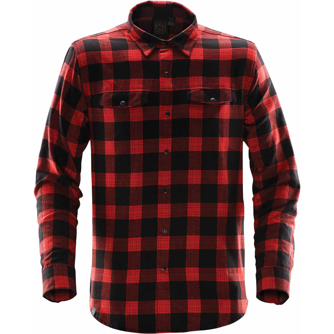 Stormtech The Logan Snap Front Shirt | Mens Black/Red Shirts & Tops