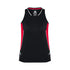 Biz Collection The Renegade Singlet | Ladies Black/Red/Silver Shirts & Tops