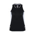 Biz Collection The Renegade Singlet | Ladies Black/White/Silver Shirts & Tops