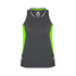 Biz Collection The Renegade Singlet | Ladies Grey/Lime/Silver Shirts & Tops