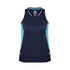 Biz Collection The Renegade Singlet | Ladies Navy/Sky/Silver Shirts & Tops