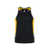 Biz Collection The Renegade Singlet | Mens Black/Gold/Silver Shirts & Tops