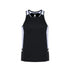 Biz Collection The Renegade Singlet | Mens Black/White/Silver Shirts & Tops