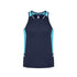 Biz Collection The Renegade Singlet | Mens Navy/Sky/Silver Shirts & Tops
