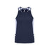 Biz Collection The Renegade Singlet | Mens Navy/White/Silver Shirts & Tops