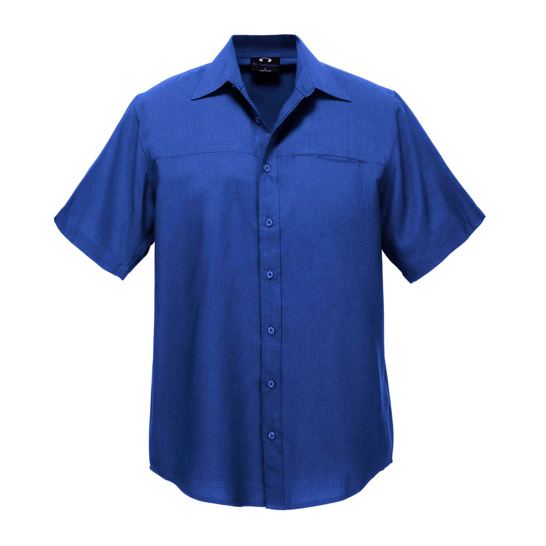 Biz Collection The Oasis Shirt | Mens | Short Sleeve Electric Blue Shirts & Tops