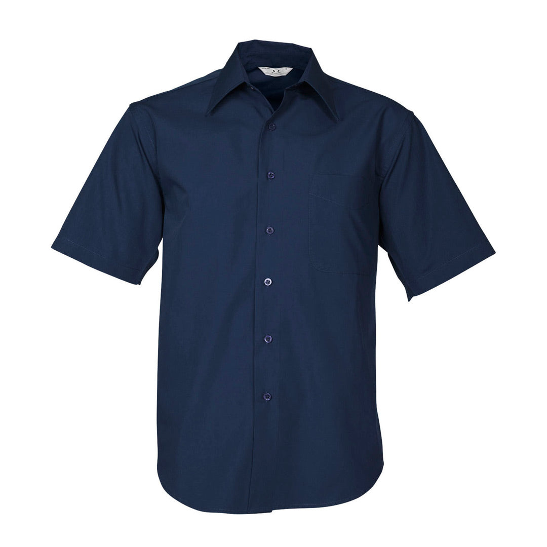 Biz Collection The Metro Shirt | Mens | Short Sleeve Navy Shirts & Tops