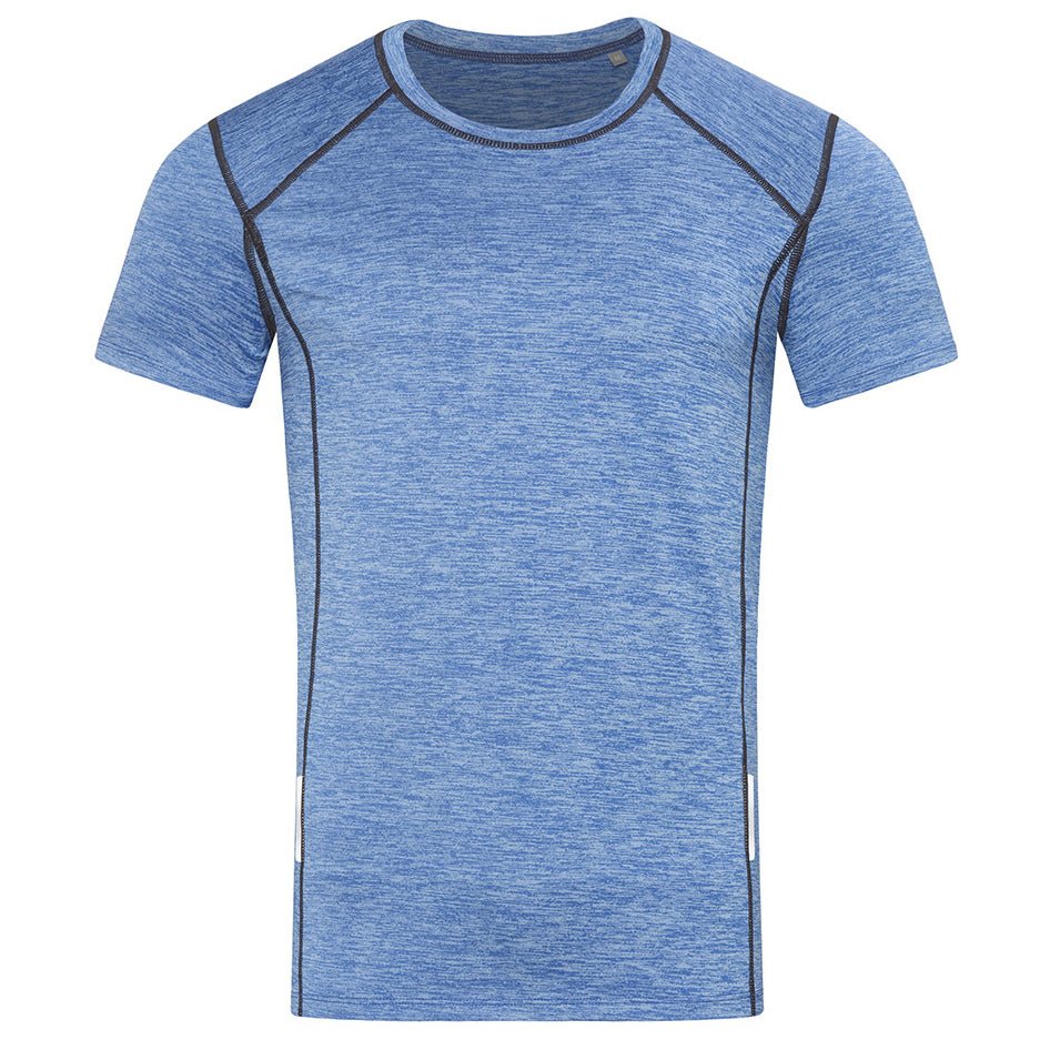 Stedman The Reflect Recycled Sports Tee | Mens Blue Marle Shirts & Tops