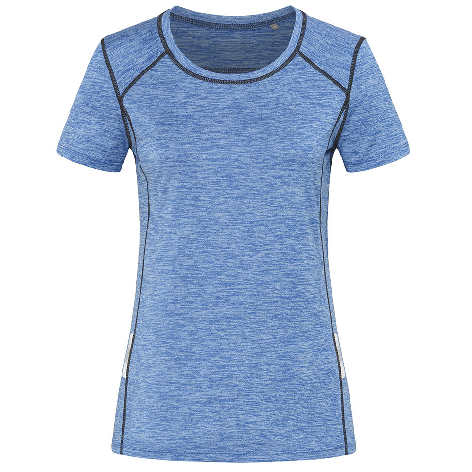 Stedman The Reflect Recycled Sports Tee | Ladies Blue Marle Shirts & Tops