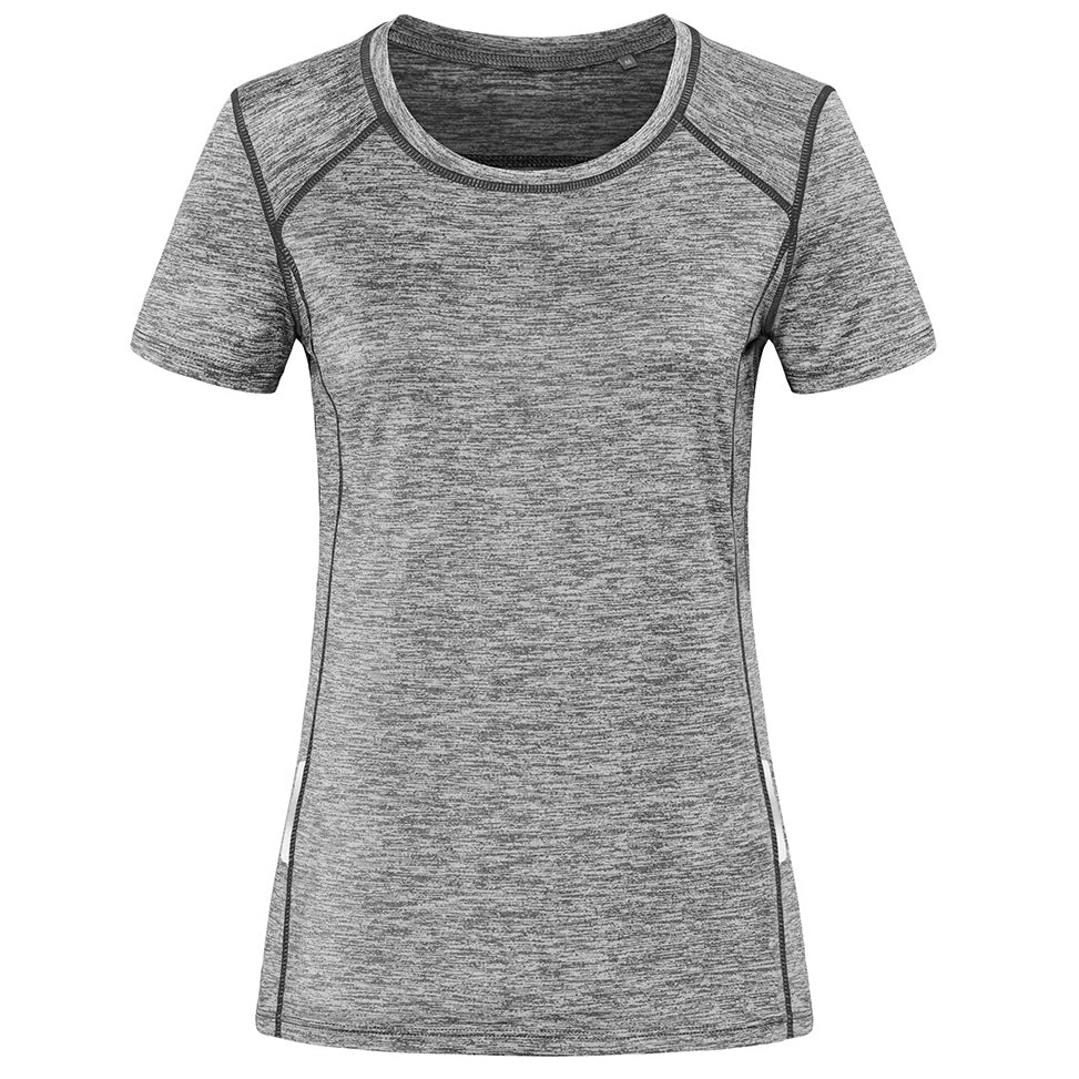 Stedman The Reflect Recycled Sports Tee | Ladies Grey Marle Shirts & Tops