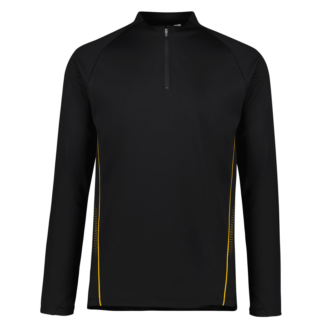 Biz Collection The Balance Mid Layer Top | Adults | Long Sleeve Black/Gold Shirts & Tops