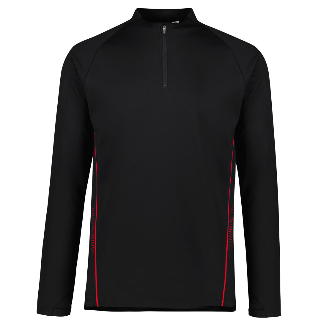 Biz Collection The Balance Mid Layer Top | Adults | Long Sleeve Black/Red Shirts & Tops