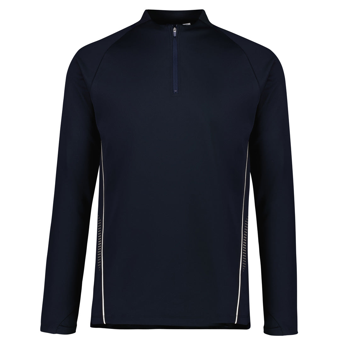 Biz Collection The Balance Mid Layer Top | Adults | Long Sleeve Navy/White Shirts & Tops