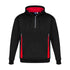 Biz Collection The Renegade Hoodie | Adults Black/Red/Silver Outerwear