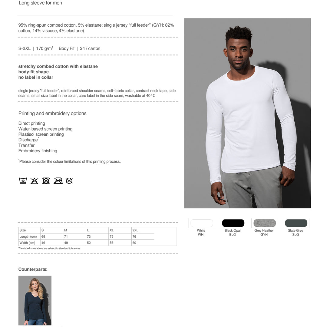 Stedman The Clive Tee | Long Sleeve | Mens Shirts & Tops