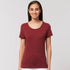 Stanley Stella The Stella Expresser Tee | Crew Neck | Ladies Heather Neppy Burgundy Clothing