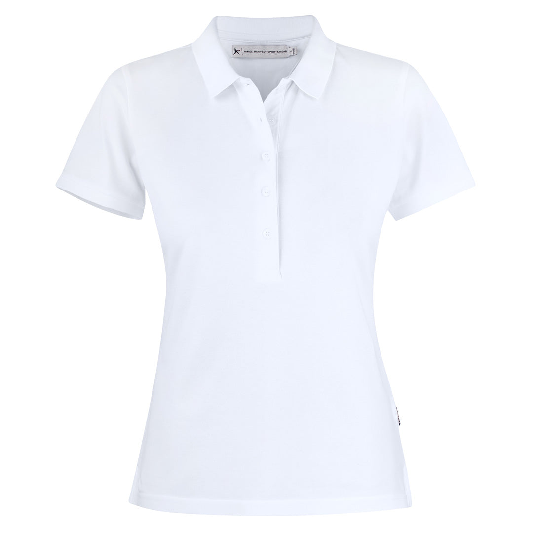 James Harvest The Sunset Polo | Ladies | Short Sleeve White Shirts & Tops