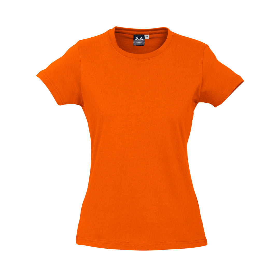 Biz Collection The Ice Tee | Ladies | Short Sleeve | Bright Colours Fluoro Orange Shirts & Tops