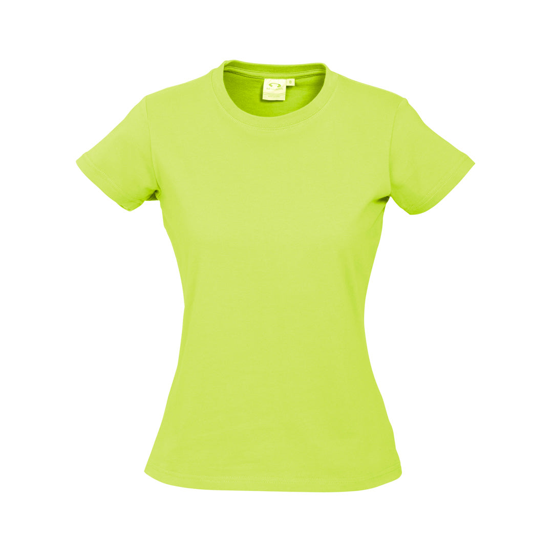 Biz Collection The Ice Tee | Ladies | Short Sleeve | Bright Colours Fluoro Lime Shirts & Tops