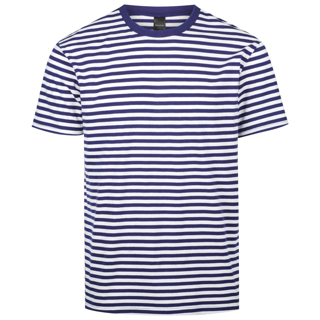 Identitee The Stevie Tee | Mens Navy/White Shirts & Tops