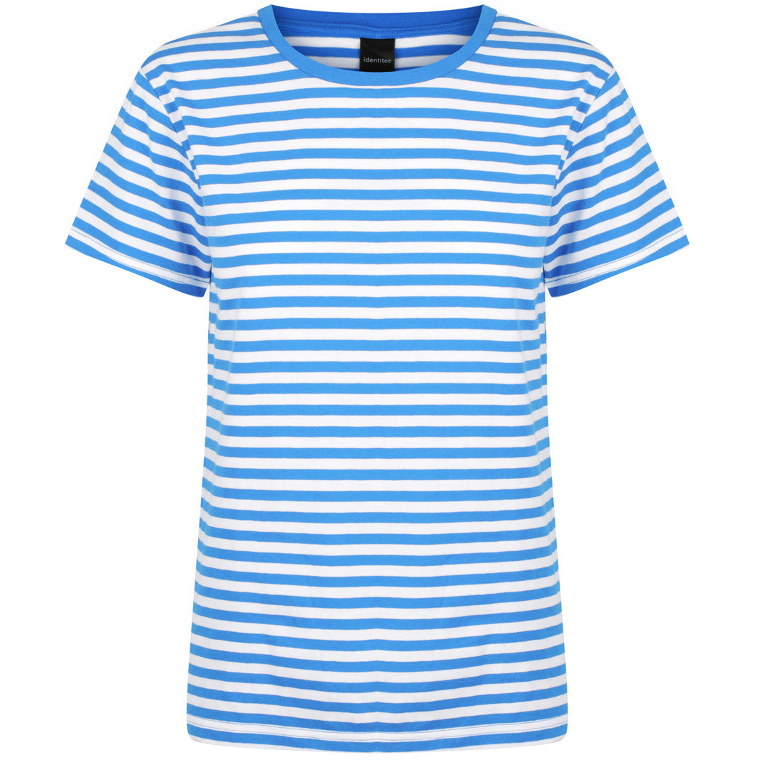Identitee The Stevie Tee | Ladies Blue/White Shirts & Tops