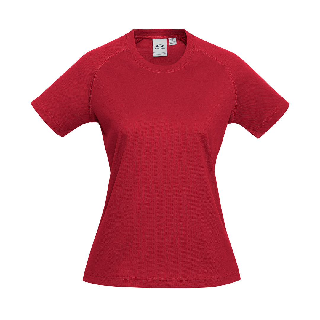 Biz Collection The Sprint Tee | Ladies | Short Sleeve Red Shirts & Tops
