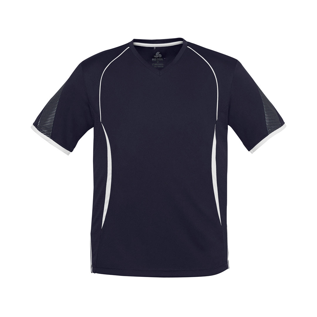 Biz Collection The Razor Tee | Mens | Short Sleeve Navy/White Shirts & Tops