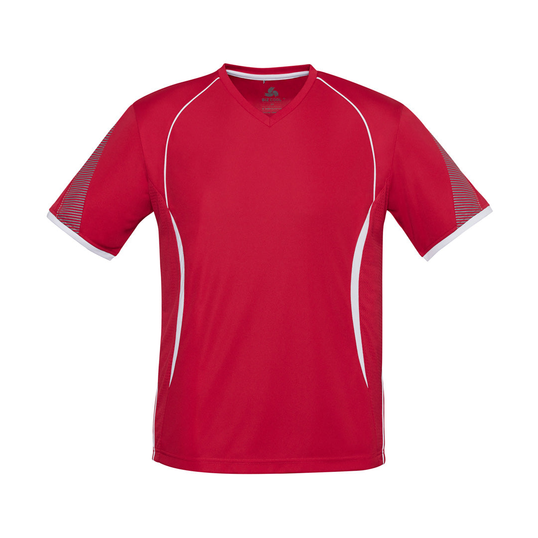 Biz Collection The Razor Tee | Mens | Short Sleeve Red/White Shirts & Tops