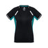 Biz Collection The Renegade Tee | Ladies | Short Sleeve Black/Teal/Silver Shirts & Tops