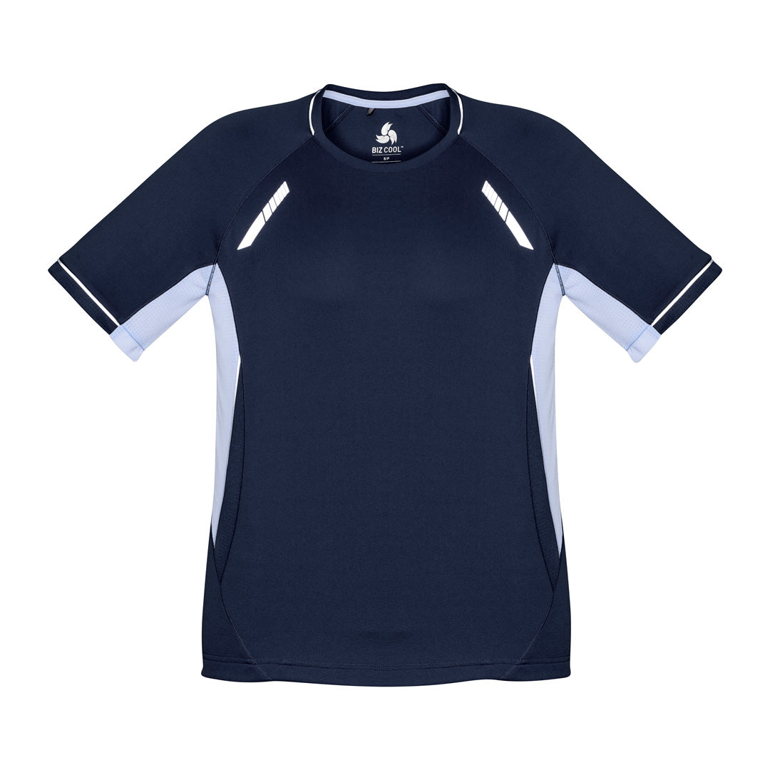 Biz Collection The Renegade Tee | Mens | Short Sleeve Navy/White/Silver Shirts & Tops