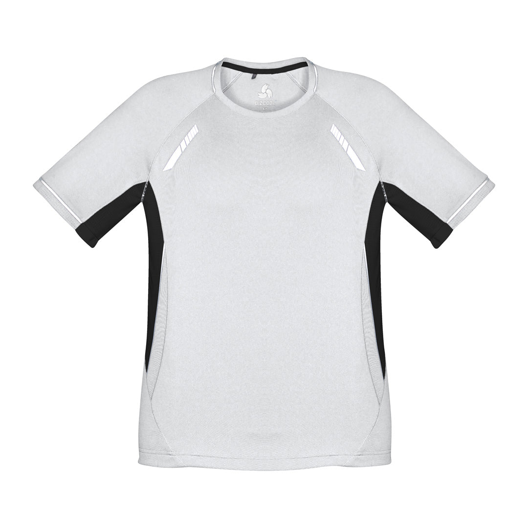 Biz Collection The Renegade Tee | Mens | Short Sleeve White/Black/Silver Shirts & Tops