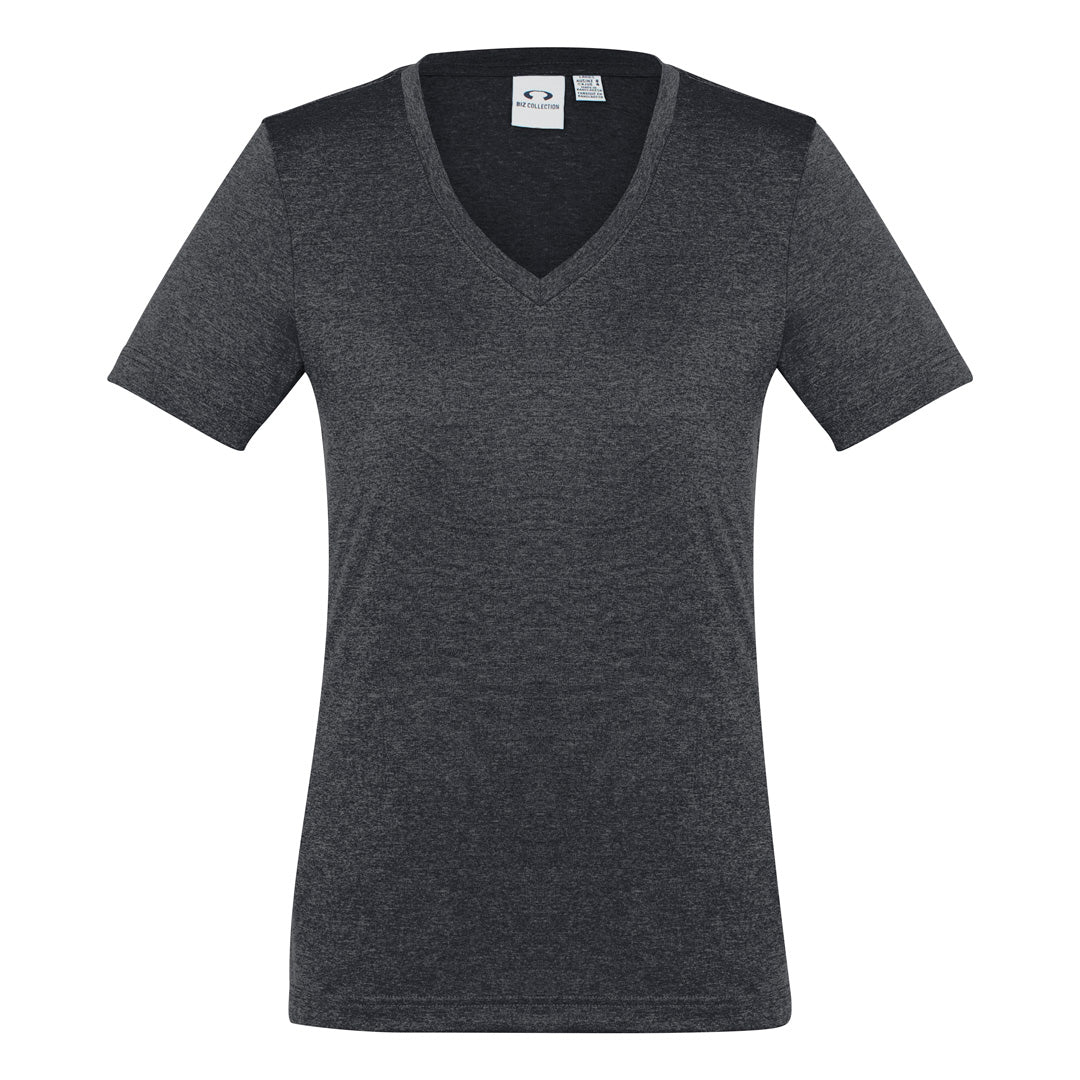 Biz Collection The Aero Tee | Ladies | Short Sleeve Charcoal Marle Shirts & Tops