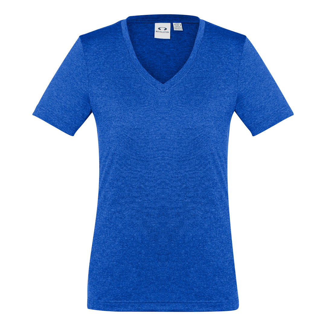 Biz Collection The Aero Tee | Ladies | Short Sleeve Electric Blue Marle Shirts & Tops