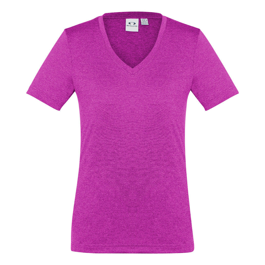 Biz Collection The Aero Tee | Ladies | Short Sleeve Magenta Marle Shirts & Tops