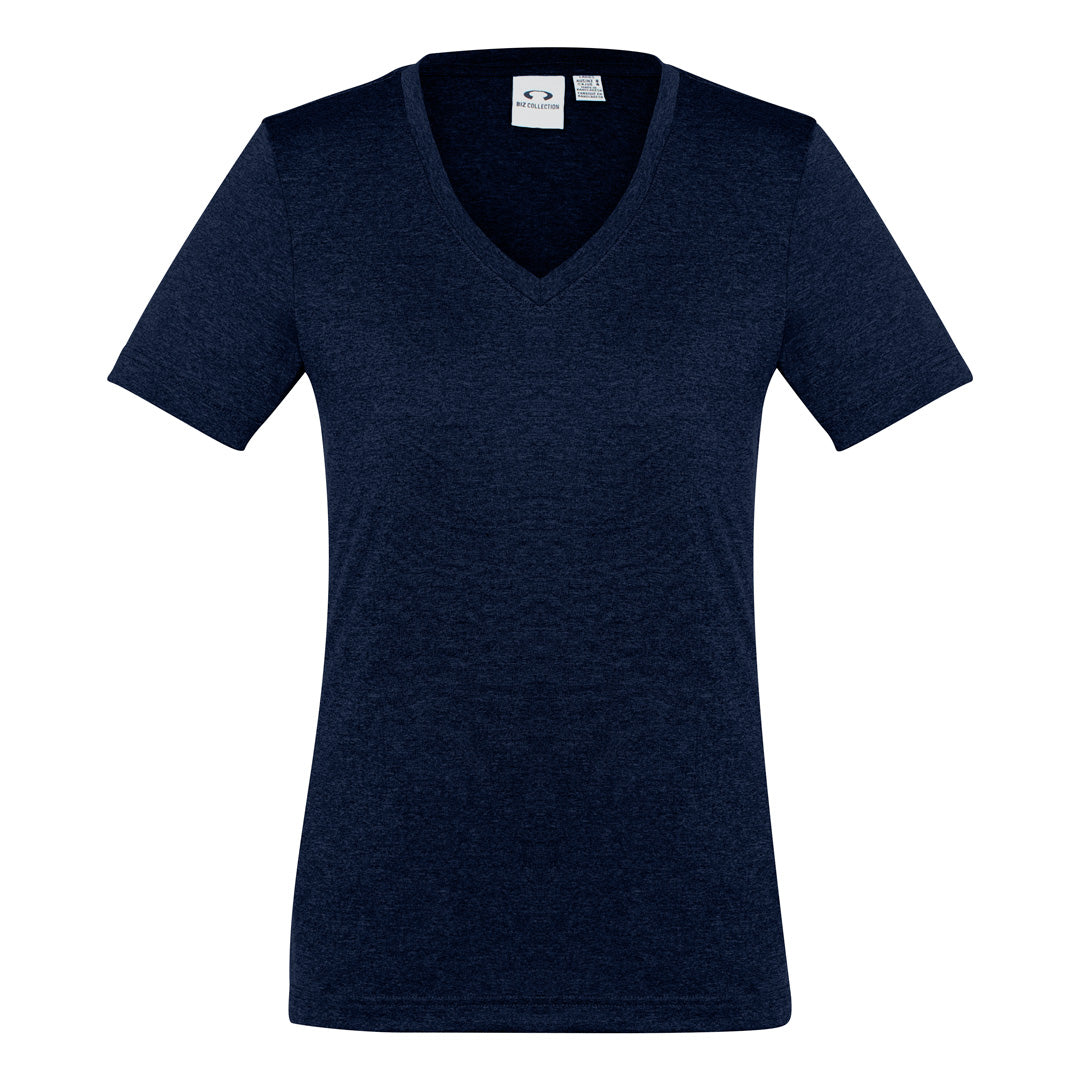 Biz Collection The Aero Tee | Ladies | Short Sleeve Navy Marle Shirts & Tops