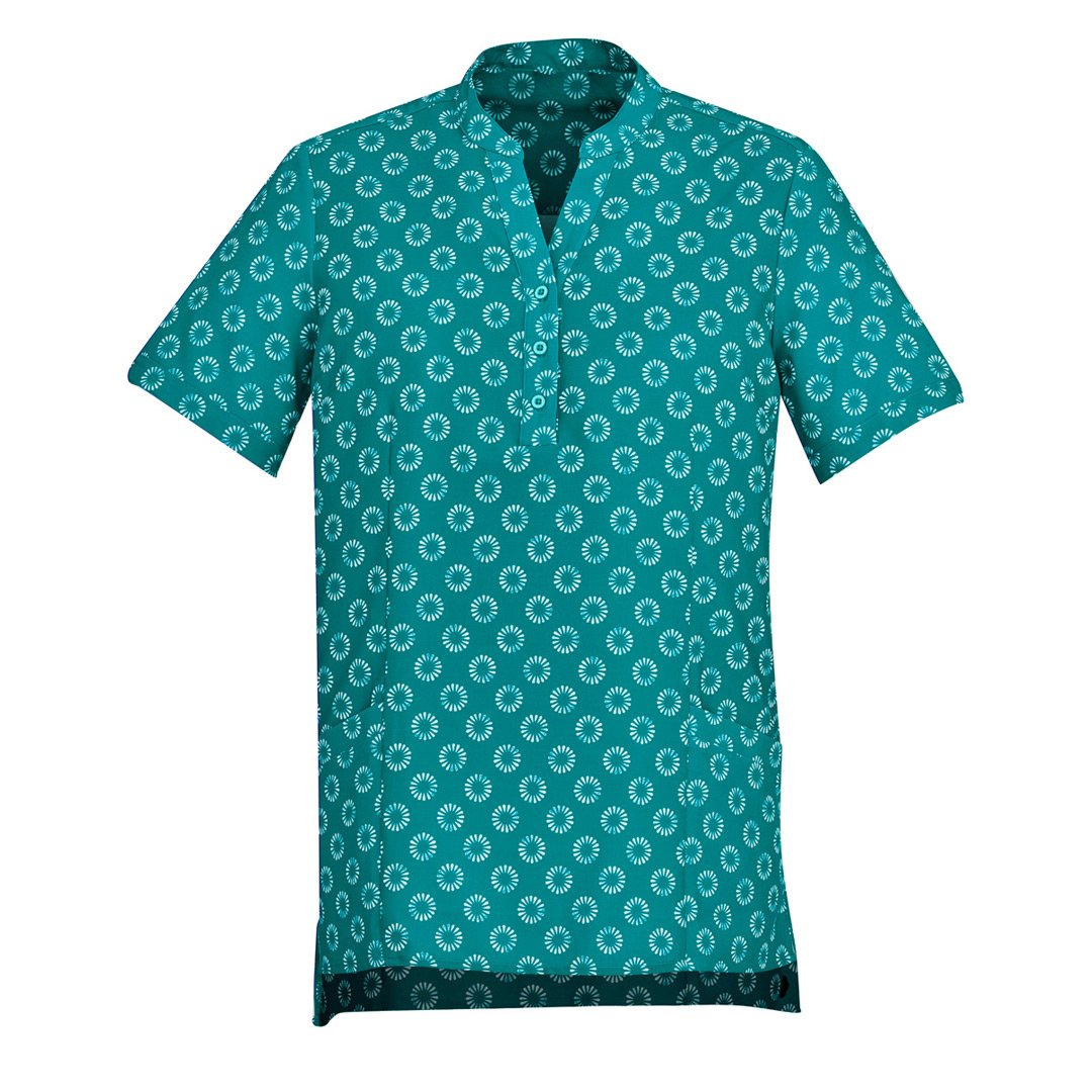 Biz Care The Daisy Tunic | Ladies | Short Sleeve Teal Shirts & Tops