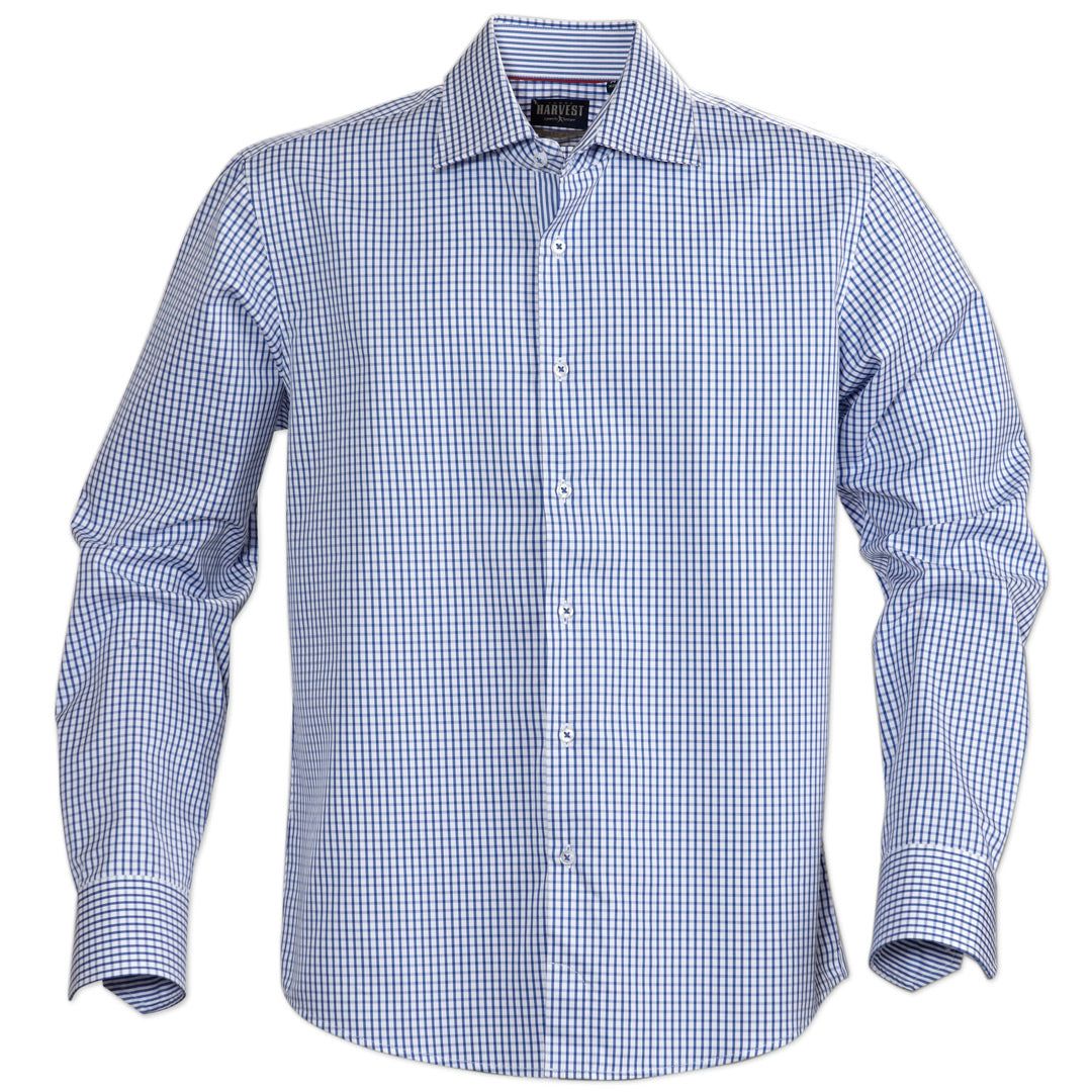 James Harvest The Tribeca Shirt | Mens | Long Sleeve Blue Shirts & Tops