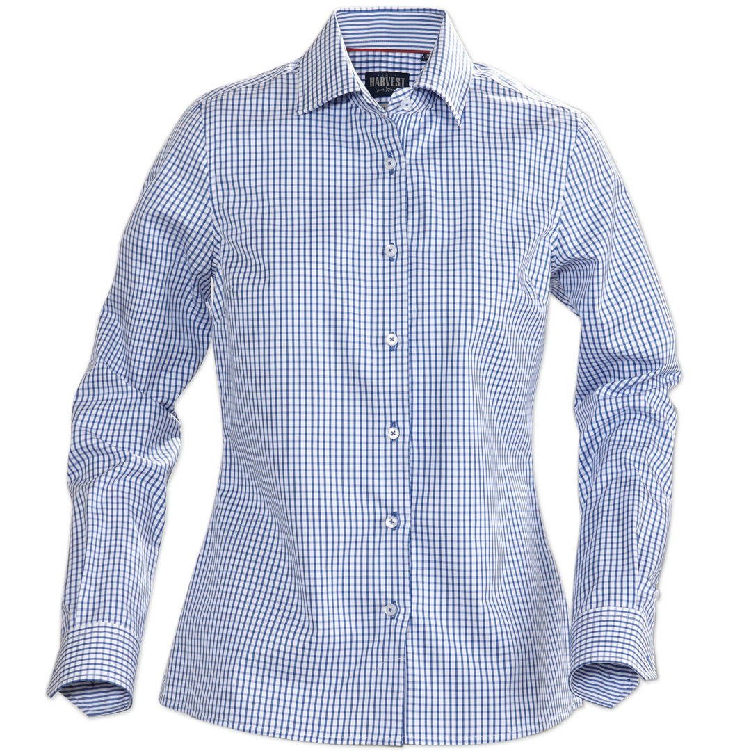 James Harvest The Tribeca Shirt | Ladies | Long Sleeve Blue Shirts & Tops
