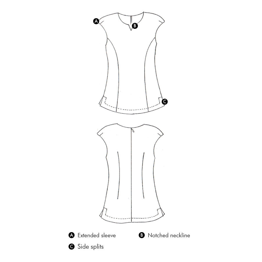 Corporate Comfort The Victoria Shell Top | Cap Sleeve | Ladies Shirts & Tops