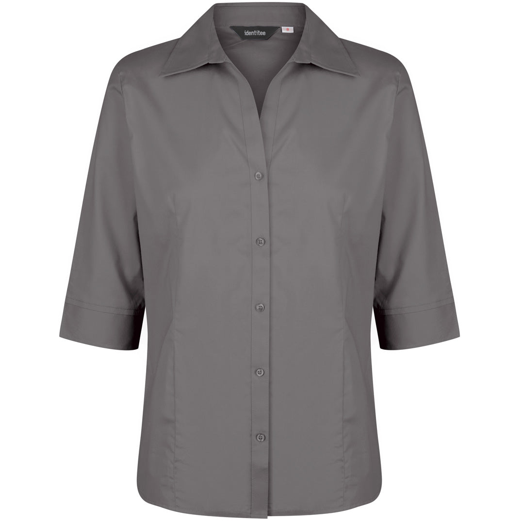 Identitee The Rodeo Shirt | Ladies 3/4 Sleeve Charcoal Shirts & Tops
