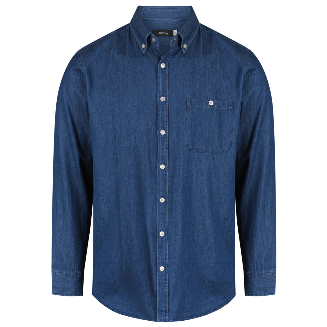 Identitee The Dylan Shirt | Mens | Short & Long Sleeve Indigo Blue Shirts & Tops